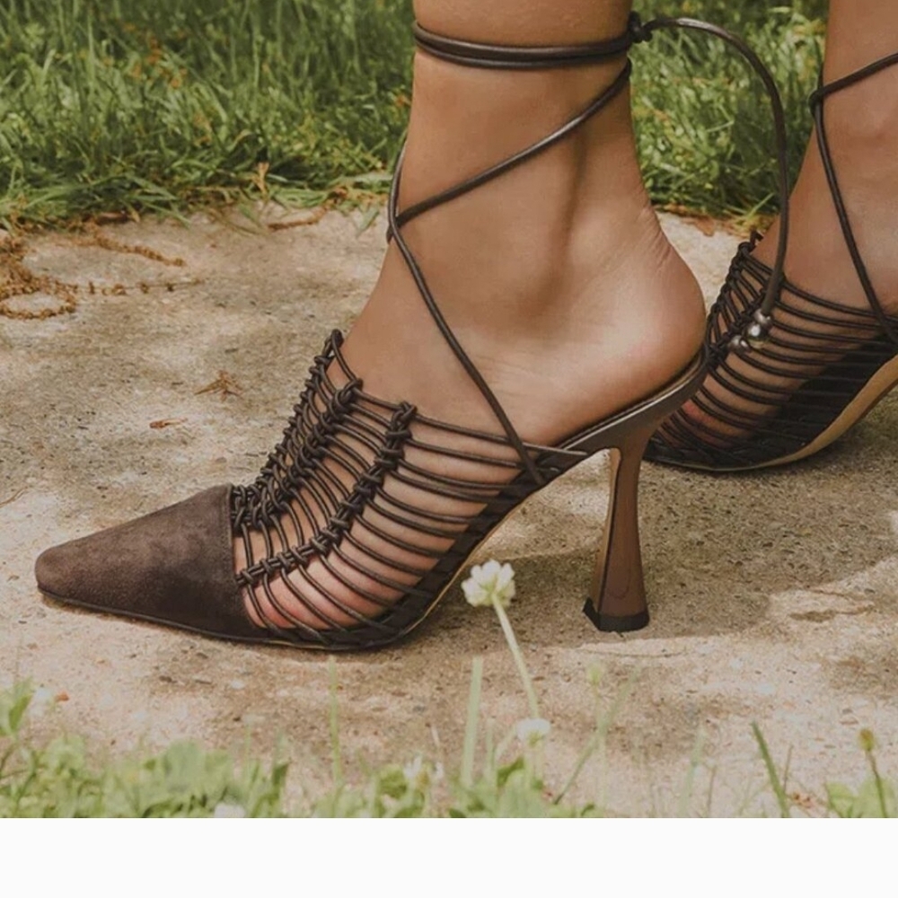 Sam Edelman Dark Brown Strappy Heels